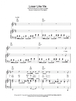 page one of Loser Like Me (Piano, Vocal & Guitar Chords)