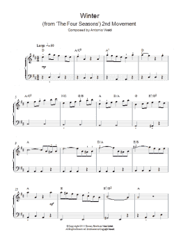 page one of Winter (from The Four Seasons) (Easy Piano)