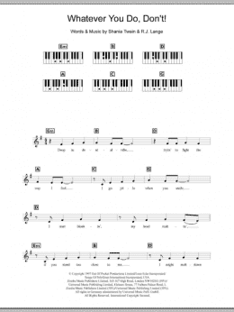 page one of Whatever You Do, Don't! (Piano Chords/Lyrics)
