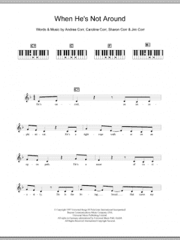 page one of When He's Not Around (Piano Chords/Lyrics)