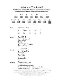 page one of Where Is The Love? (Guitar Chords/Lyrics)