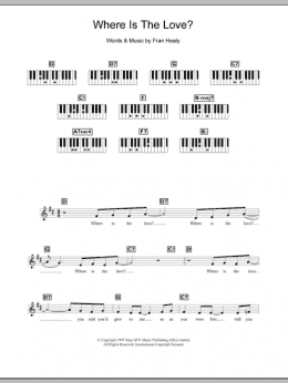 page one of Where Is The Love (Piano Chords/Lyrics)
