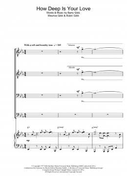 page one of How Deep Is Your Love (TTBB Choir)