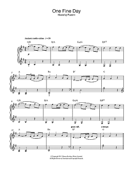 page one of One Fine Day (Beginner Piano)