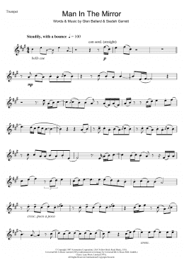 page one of Man In The Mirror (Trumpet Solo)