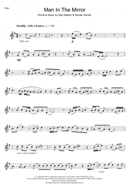 page one of Man In The Mirror (Flute Solo)