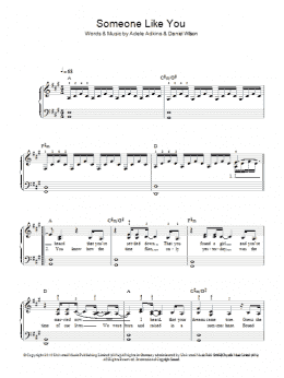 page one of Someone Like You (Easy Piano)