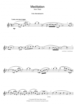 page one of Meditation From Thais (Flute Solo)