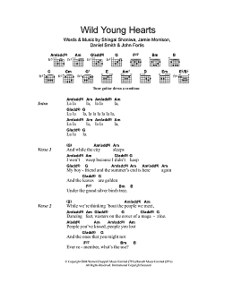 page one of Wild Young Hearts (Guitar Chords/Lyrics)
