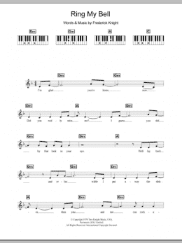 page one of Ring My Bell (Piano Chords/Lyrics)