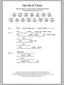 page one of Yah Mo B There (Guitar Chords/Lyrics)