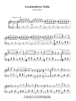 page one of Accelerations Waltz, Op. 234 (Piano Solo)