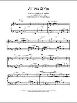 page one of All I Ask Of You (from The Phantom Of The Opera) (Piano Solo)