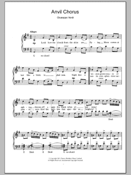 page one of Anvil Chorus (Piano & Vocal)