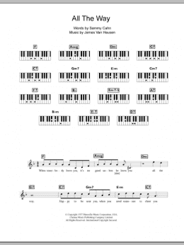 page one of All The Way (Piano Chords/Lyrics)
