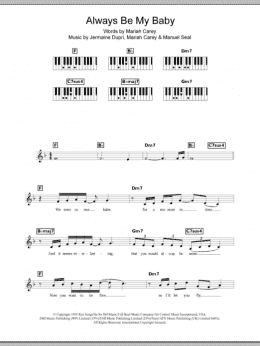 page one of Always Be My Baby (Piano Chords/Lyrics)