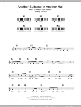 page one of Another Suitcase In Another Hall (from Evita) (Piano Chords/Lyrics)