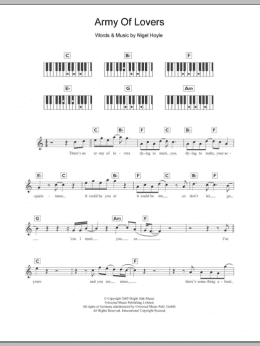 page one of Army Of Lovers (Piano Chords/Lyrics)