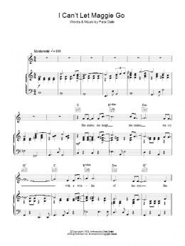page one of I Can't Let Maggie Go (Piano, Vocal & Guitar Chords)