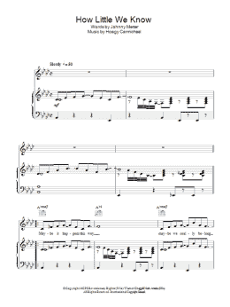 page one of How Little We Know (Piano, Vocal & Guitar Chords)