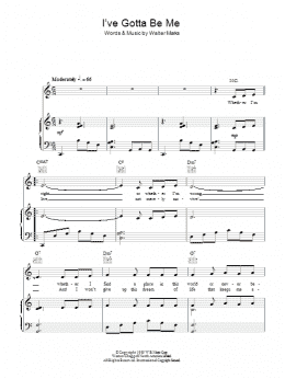 page one of I've Gotta Be Me (Piano, Vocal & Guitar Chords)