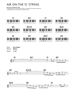 page one of Air On The G String (from Suite No.3 in D Major) (Keyboard (Abridged))