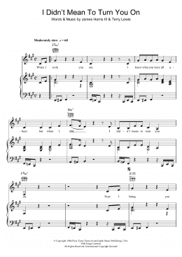 page one of I Didn't Mean To Turn You On (Piano, Vocal & Guitar Chords)