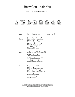 page one of Baby Can I Hold You (Guitar Chords/Lyrics)