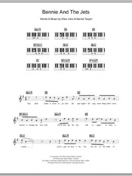 page one of Bennie And The Jets (Piano Chords/Lyrics)