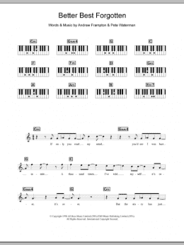 page one of Better Best Forgotten (Piano Chords/Lyrics)