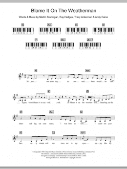 page one of Blame It On The Weatherman (Piano Chords/Lyrics)