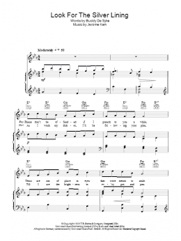 page one of Look For The Silver Lining (Piano, Vocal & Guitar Chords)