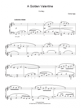page one of A Golden Valentine (Piano Solo)
