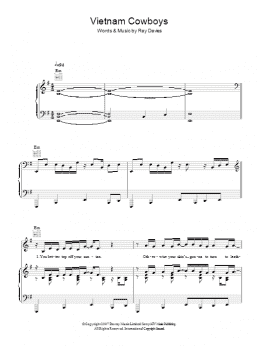 page one of Vietnam Cowboys (Piano, Vocal & Guitar Chords)
