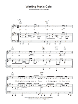 page one of Working Man's Cafe (Piano, Vocal & Guitar Chords)