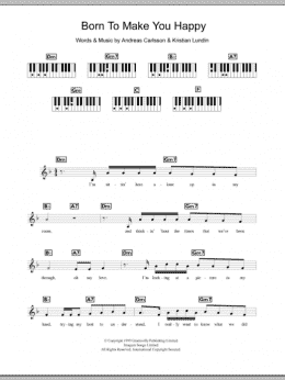 page one of Born To Make You Happy (Piano Chords/Lyrics)