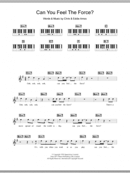 page one of Can You Feel The Force? (Piano Chords/Lyrics)