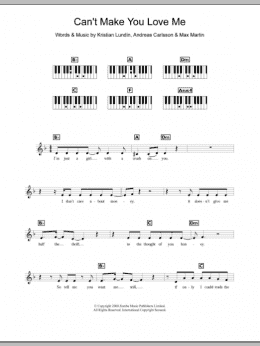 page one of Can't Make You Love Me (Piano Chords/Lyrics)