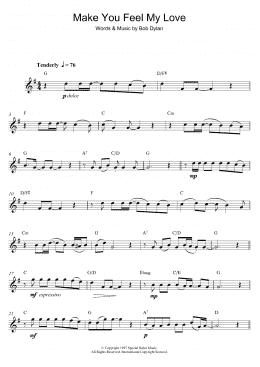 page one of Make You Feel My Love (Alto Sax Solo)