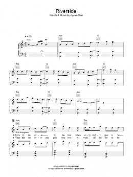 page one of Riverside (Piano, Vocal & Guitar Chords (Right-Hand Melody))