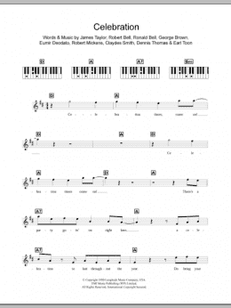 page one of Celebration (Piano Chords/Lyrics)