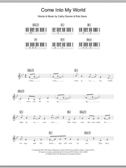 page one of Come Into My World (Piano Chords/Lyrics)