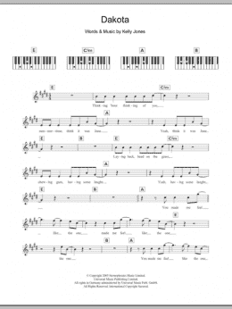 page one of Dakota (Piano Chords/Lyrics)