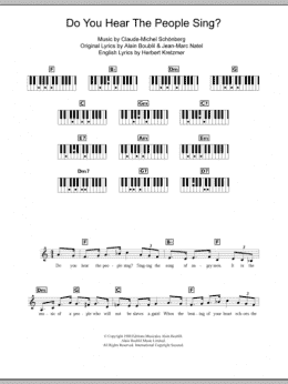page one of Do You Hear The People Sing? (Piano Chords/Lyrics)
