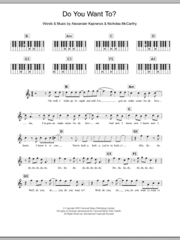 page one of Do You Want To (Piano Chords/Lyrics)