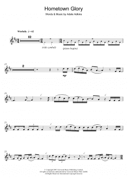 page one of Hometown Glory (Flute Solo)