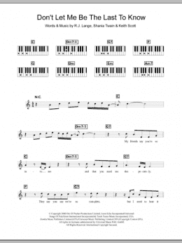 page one of Don't Let Me Be The Last To Know (Piano Chords/Lyrics)