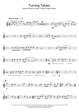 page one of Turning Tables (Alto Sax Solo)