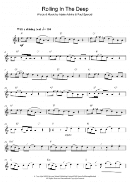 page one of Rolling In The Deep (Alto Sax Solo)