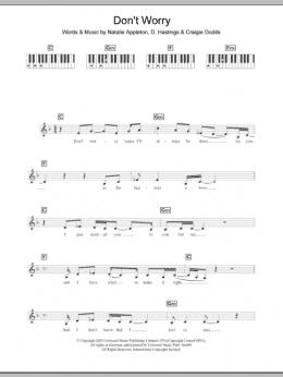 page one of Don't Worry (Piano Chords/Lyrics)